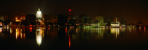 Madison night skyline